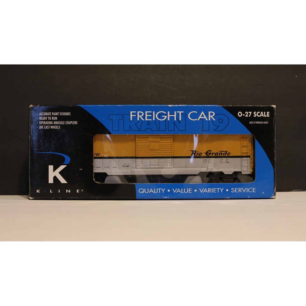 K-Line Train  Boxcar Rio Grande  # K640-1942  "O-27 Gauge"   Pre-owned (V)